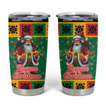 Afro-Jamaicans Christmas Tumbler Cup Reggae Santa with Dreadlocks Design - African Pride