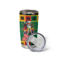 Afro-Jamaicans Christmas Tumbler Cup Reggae Santa with Dreadlocks Design - African Pride