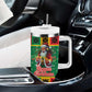 Afro-Jamaicans Christmas Tumbler With Handle Reggae Santa with Dreadlocks Design - African Pride