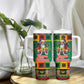 Afro-Jamaicans Christmas Tumbler With Handle Reggae Santa with Dreadlocks Design - African Pride