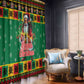 Afro-Jamaicans Christmas Window Curtain Reggae Santa with Dreadlocks Design - African Pride
