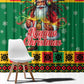 Afro-Jamaicans Christmas Window Curtain Reggae Santa with Dreadlocks Design - African Pride