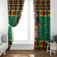 Afro-Jamaicans Christmas Window Curtain Reggae Santa with Dreadlocks Design - African Pride