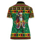 Afro-Jamaicans Christmas Women Polo Shirt Reggae Santa with Dreadlocks Design - African Pride