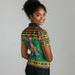 Afro-Jamaicans Christmas Women Polo Shirt Reggae Santa with Dreadlocks Design - African Pride