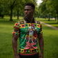 Afro-Jamaicans Christmas Zipper Polo Shirt Reggae Santa with Dreadlocks Design