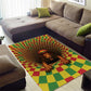 Afro-Jamaicans Reggae Lion Area Rug Reggae Optical 3D Illusion - African Pride