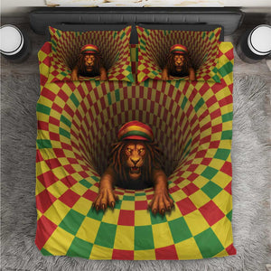 Afro-Jamaicans Reggae Lion Bedding Set Reggae Optical 3D Illusion - African Pride