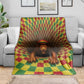 Afro-Jamaicans Reggae Lion Blanket Reggae Optical 3D Illusion - African Pride