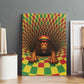 Afro-Jamaicans Reggae Lion Canvas Wall Art Reggae Optical 3D Illusion - African Pride