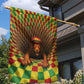 Afro-Jamaicans Reggae Lion Garden Flag Reggae Optical 3D Illusion - African Pride
