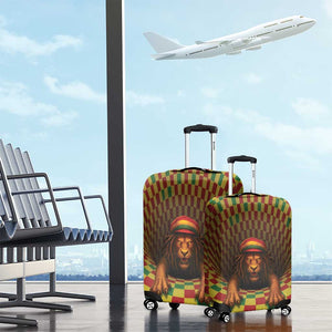 Afro-Jamaicans Reggae Lion Luggage Cover Reggae Optical 3D Illusion - African Pride