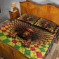 Afro-Jamaicans Reggae Lion Quilt Bed Set Reggae Optical 3D Illusion - African Pride