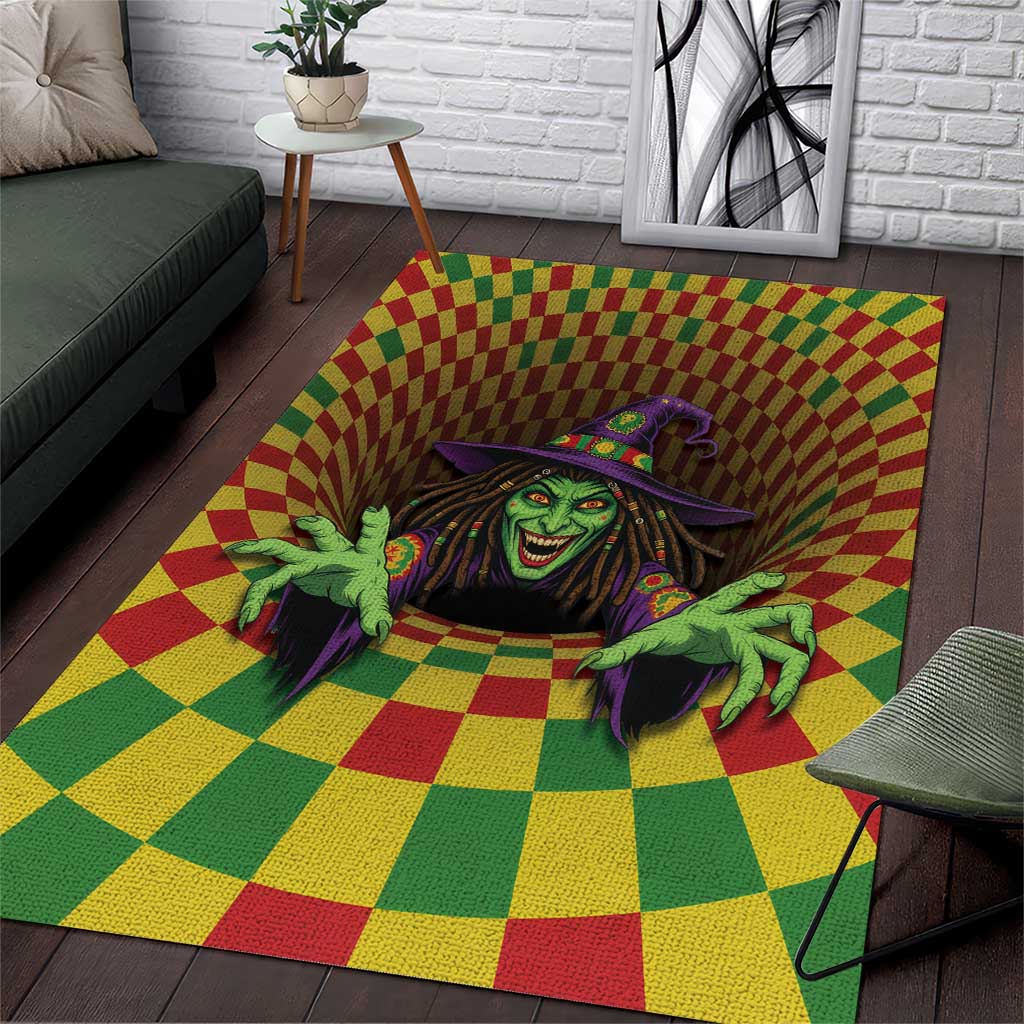 Afro-Jamaicans Reggae Witch Area Rug Reggae Optical 3D Illusion - African Pride