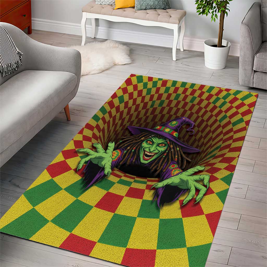 Afro-Jamaicans Reggae Witch Area Rug Reggae Optical 3D Illusion - African Pride