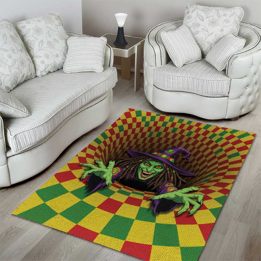 Afro-Jamaicans Reggae Witch Area Rug Reggae Optical 3D Illusion - African Pride