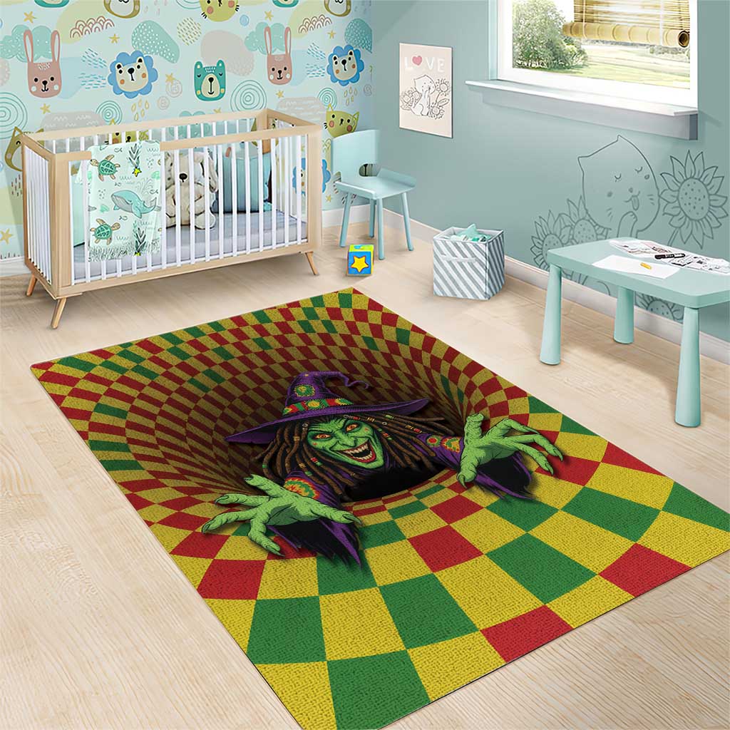 Afro-Jamaicans Reggae Witch Area Rug Reggae Optical 3D Illusion - African Pride