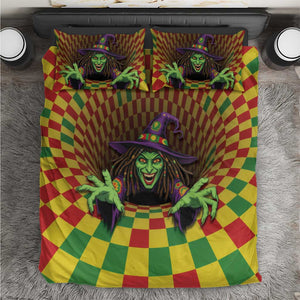 Afro-Jamaicans Reggae Witch Bedding Set Reggae Optical 3D Illusion - African Pride