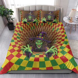 Afro-Jamaicans Reggae Witch Bedding Set Reggae Optical 3D Illusion - African Pride