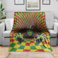 Afro-Jamaicans Reggae Witch Blanket Reggae Optical 3D Illusion - African Pride