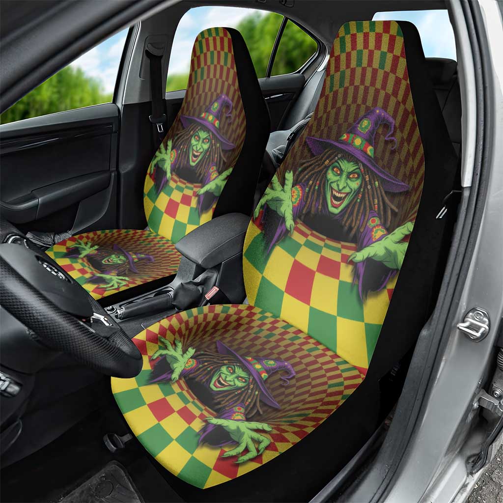 Afro-Jamaicans Reggae Witch Car Seat Cover Reggae Optical 3D Illusion - African Pride