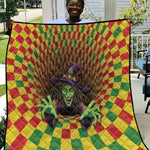 Afro-Jamaicans Reggae Witch Quilt Reggae Optical 3D Illusion - African Pride