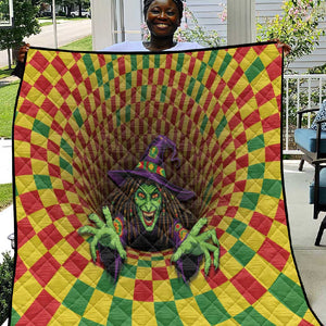 Afro-Jamaicans Reggae Witch Quilt Reggae Optical 3D Illusion - African Pride