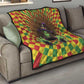 Afro-Jamaicans Reggae Witch Quilt Reggae Optical 3D Illusion - African Pride