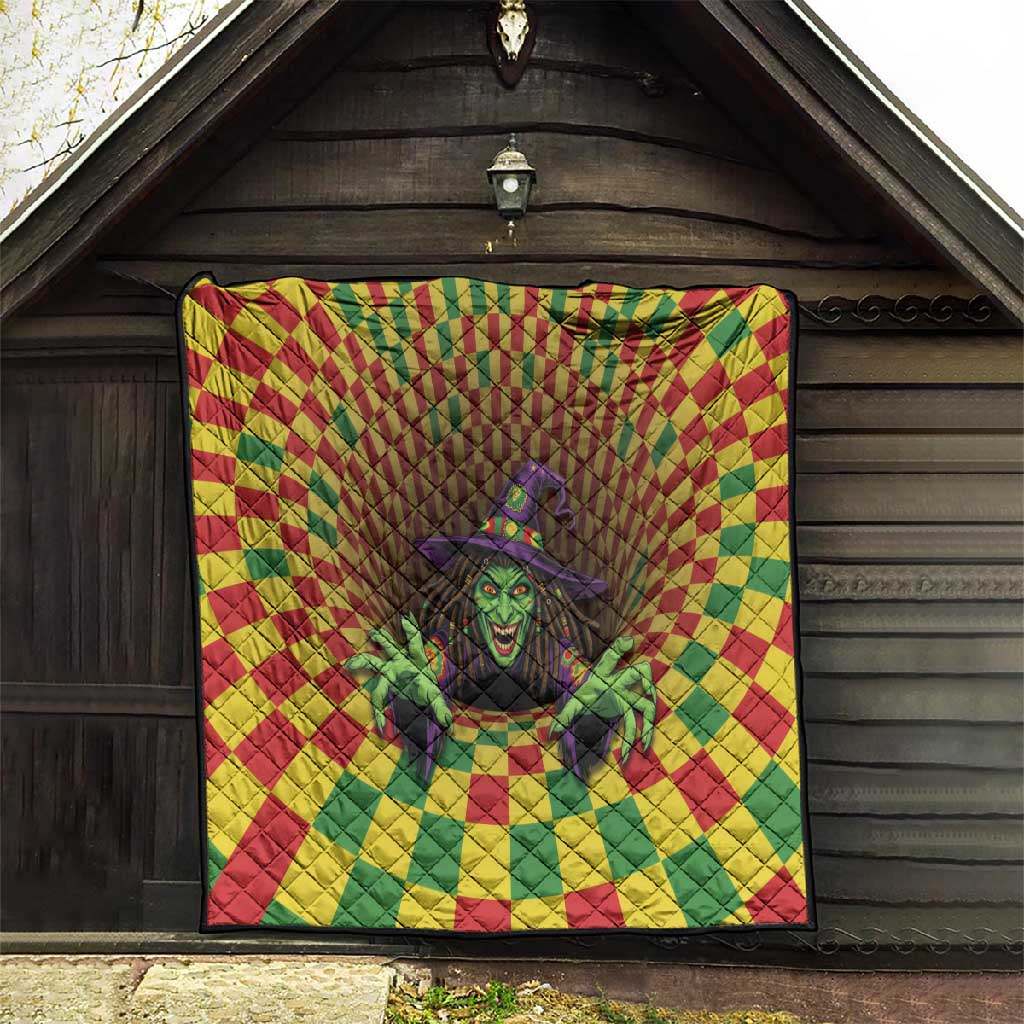 Afro-Jamaicans Reggae Witch Quilt Reggae Optical 3D Illusion - African Pride