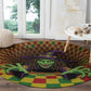 Afro-Jamaicans Reggae Witch Round Carpet Reggae Optical 3D Illusion - African Pride