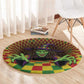Afro-Jamaicans Reggae Witch Round Carpet Reggae Optical 3D Illusion - African Pride