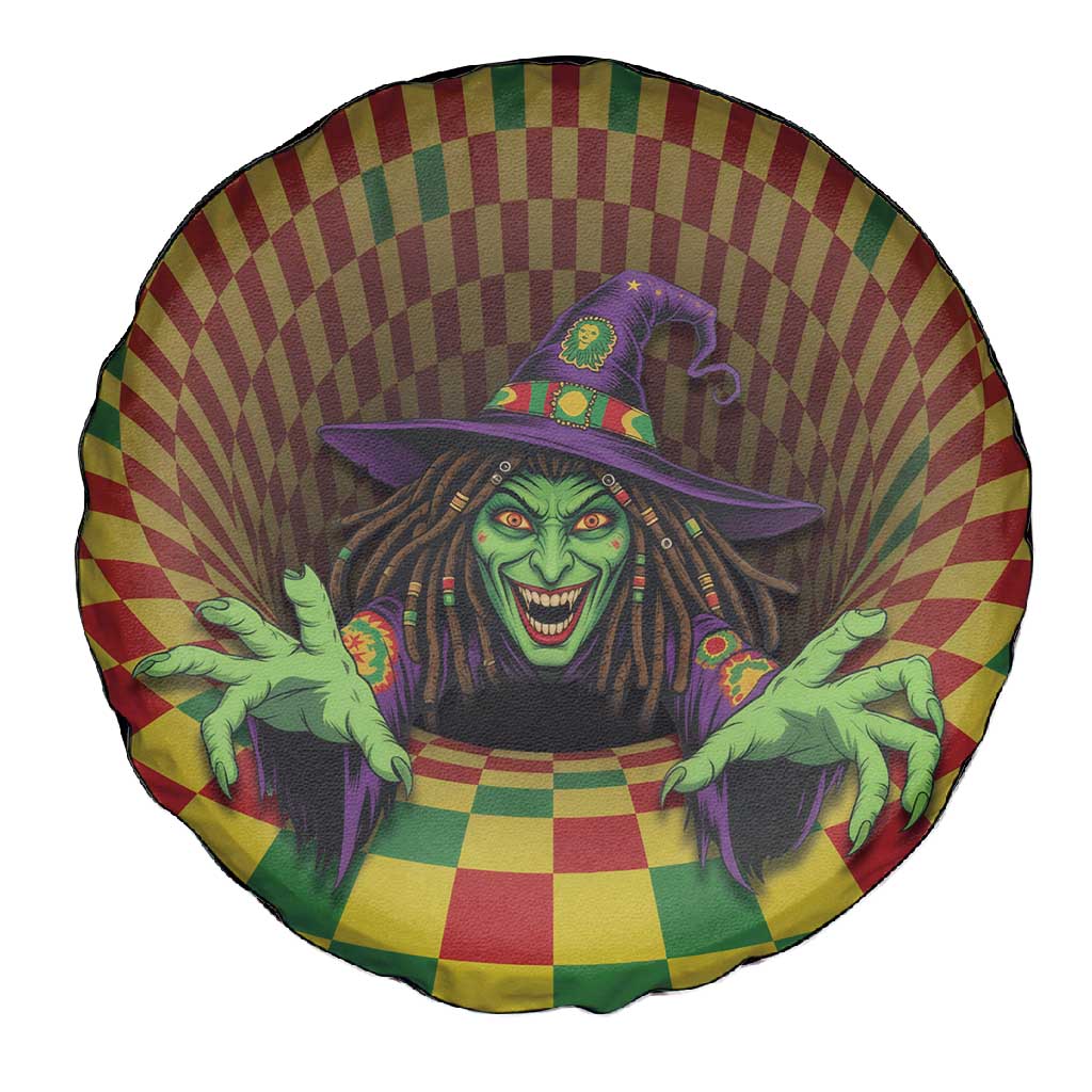 Afro-Jamaicans Reggae Witch Spare Tire Cover Reggae Optical 3D Illusion - African Pride