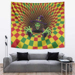 Afro-Jamaicans Reggae Witch Tapestry Reggae Optical 3D Illusion - African Pride