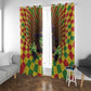 Afro-Jamaicans Reggae Witch Window Curtain Reggae Optical 3D Illusion - African Pride