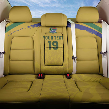 Custom South Africa Football Back Car Seat Cover Road To Champions Dream - African Pride