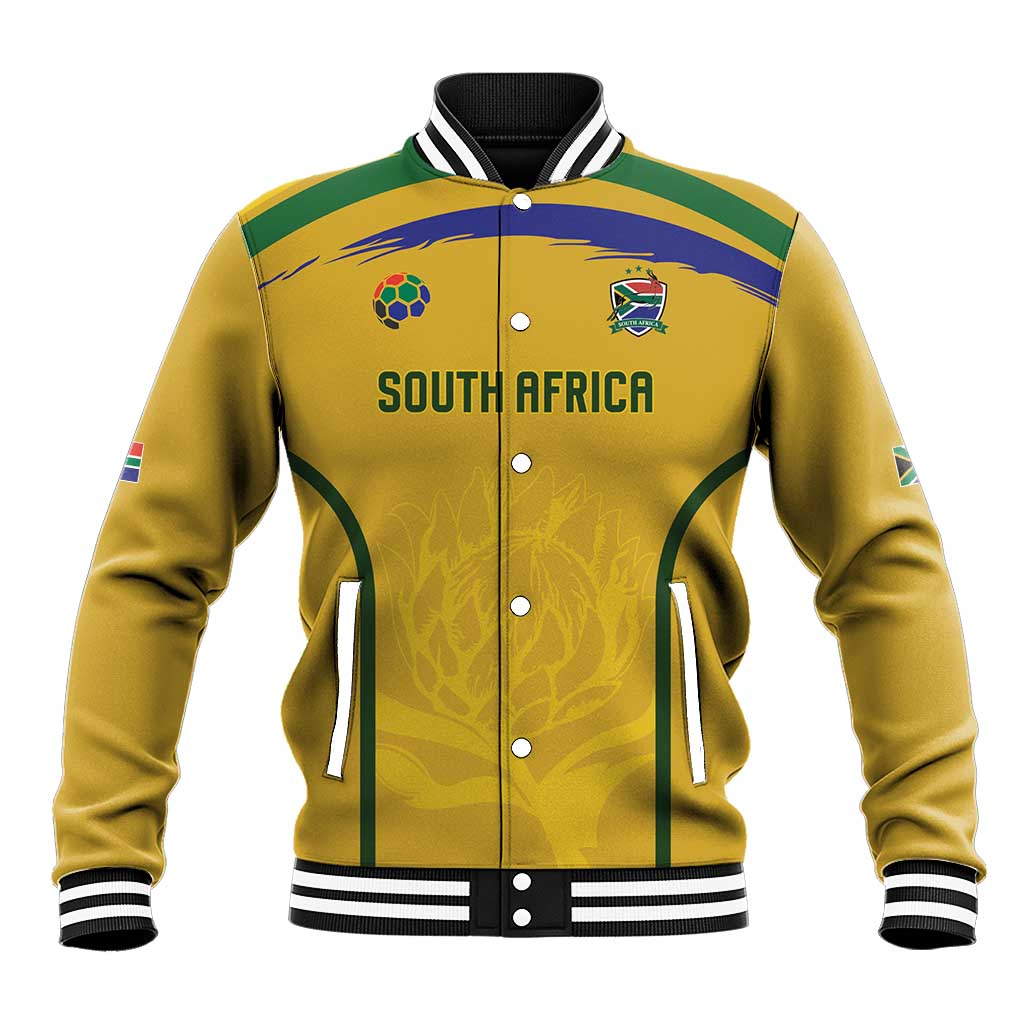 Custom South Africa Football Baseball Jacket Road To Champions Dream - African Pride
