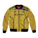 Custom South Africa Football Bomber Jacket Road To Champions Dream - African Pride