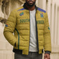 Custom South Africa Football Bomber Puffer Jacket Road To Champions Dream - African Pride
