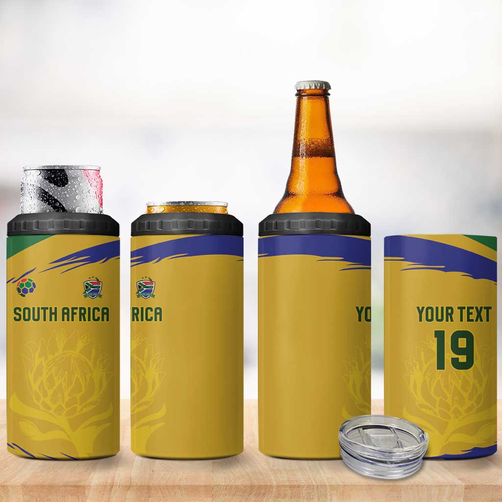 Custom South Africa Football 4 in 1 Can Cooler Tumbler Road To Champions Dream - African Pride