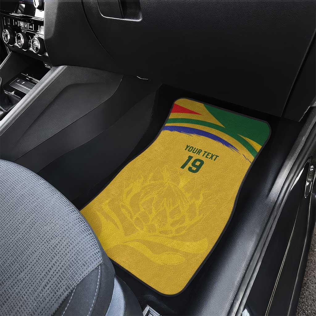 Custom South Africa Football Car Mats Road To Champions Dream - African Pride
