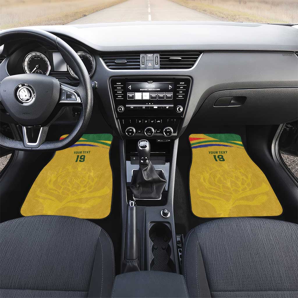 Custom South Africa Football Car Mats Road To Champions Dream - African Pride