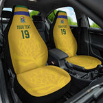 Custom South Africa Football Car Seat Cover Road To Champions Dream - African Pride