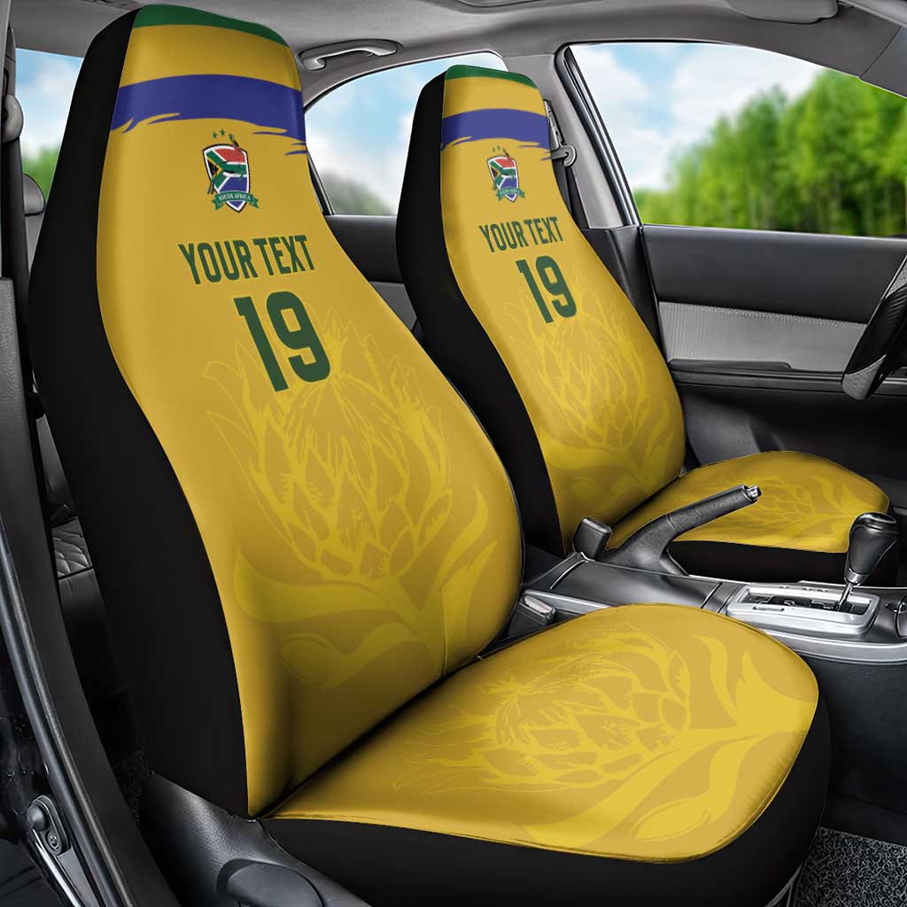 Custom South Africa Football Car Seat Cover Road To Champions Dream - African Pride