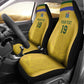 Custom South Africa Football Car Seat Cover Road To Champions Dream - African Pride
