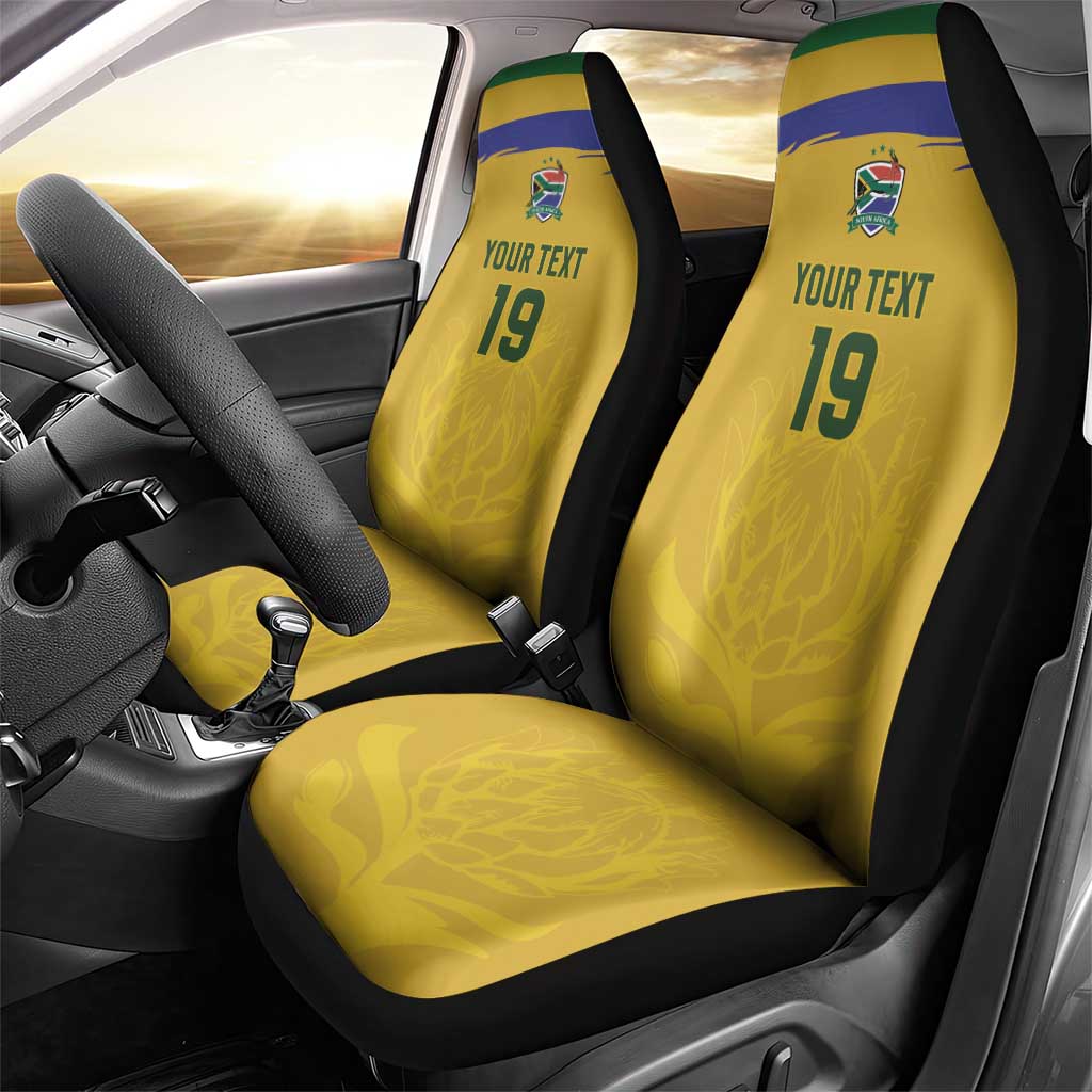 Custom South Africa Football Car Seat Cover Road To Champions Dream - African Pride