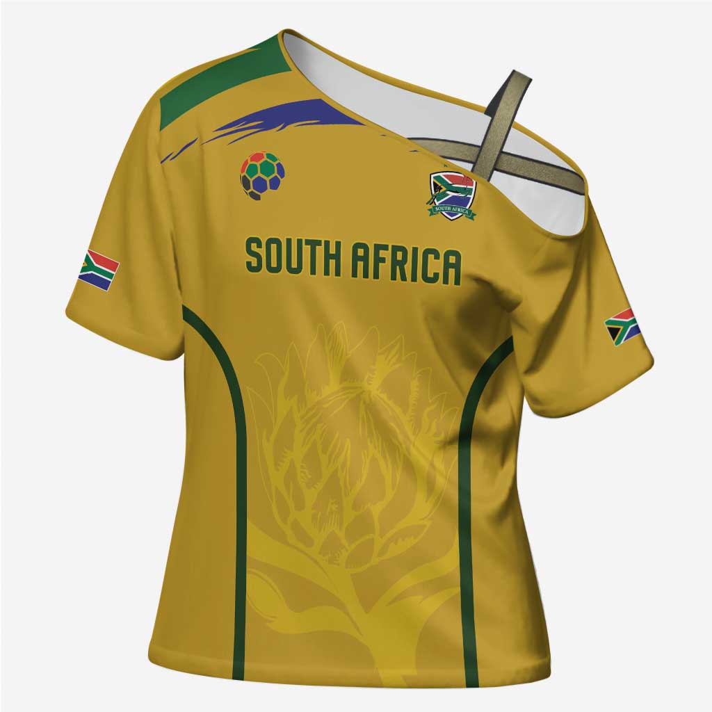 Custom South Africa Football Cross Shoulder Shirt Road To Champions Dream - African Pride