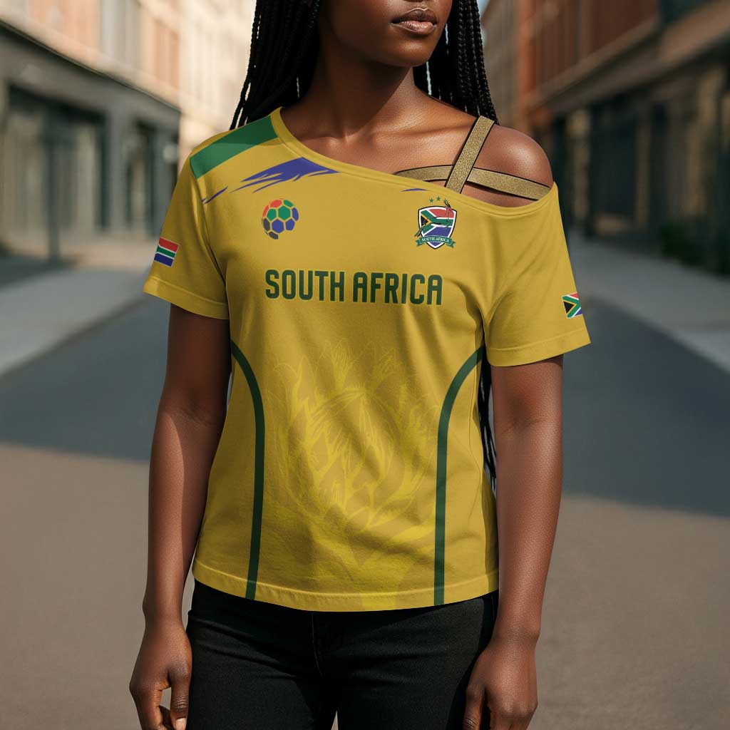 Custom South Africa Football Cross Shoulder Shirt Road To Champions Dream - African Pride