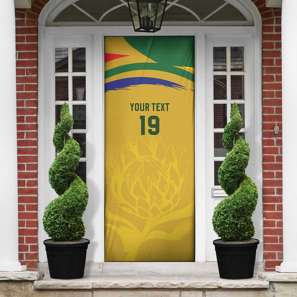 Custom South Africa Football Door Cover Road To Champions Dream - African Pride