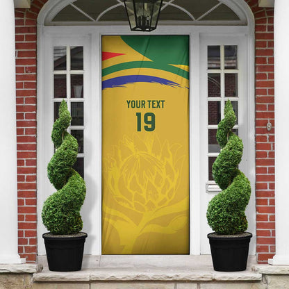 Custom South Africa Football Door Cover Road To Champions Dream - African Pride