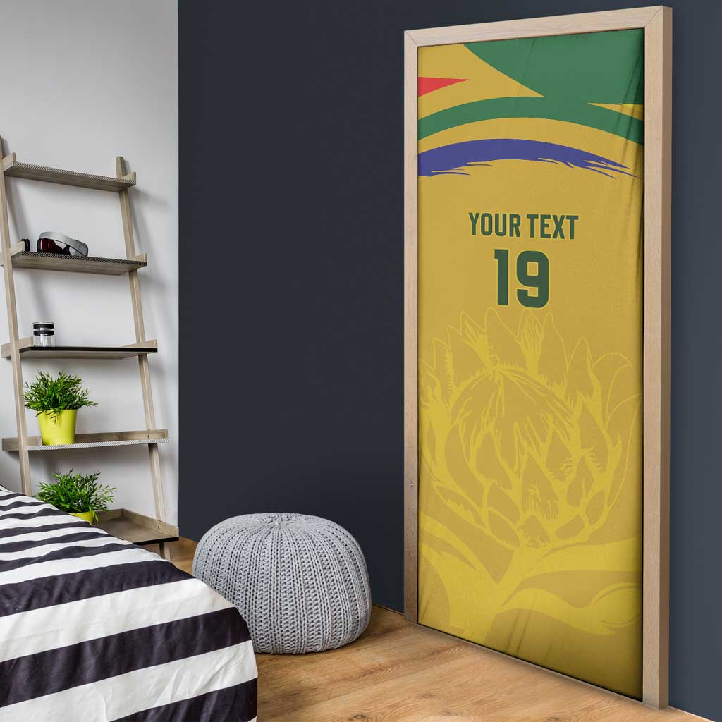 Custom South Africa Football Door Cover Road To Champions Dream - African Pride